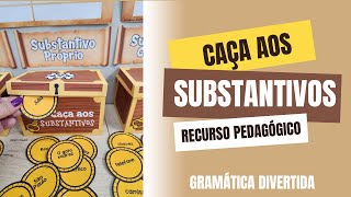 Caça aos Substantivos substantivos jogospedagógicos [upl. by Aetnuahs]