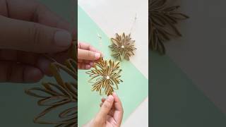 make snowflake ornament from cardboard tubes recycled christmasdecorations christmascrafts [upl. by Eckmann]