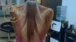 Formaldehyde Hydrolysed Keratin Smoothing Treatment step by step complete procedure [upl. by Lacie]