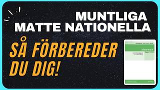 Så förbereder du dig inför Muntliga Nationella i Matte [upl. by Moreen]