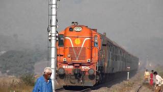 Madly honking Orange BNDM WDM3A with ISPAT Express [upl. by Lemar]