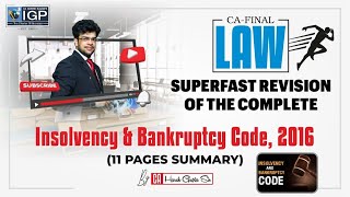 Insolvency amp Bankruptcy Code 2016  Detailed Revision  CA Final Law [upl. by Barstow]