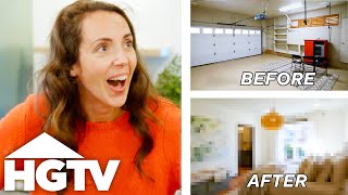 How To Transform Your Garage Into Master Bedroom  Fixer to fabulous  HGTV [upl. by Inoliel42]