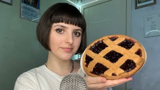 ASMR Eating Pie 🥧🫐🍰 chewing sounds  MUKBANG [upl. by Ahseiuqal]