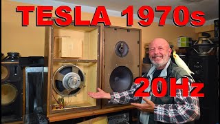 Vintage TESLA ARS 850 Speakers  EXTREME DEEP BASS SOUND [upl. by Jordison]