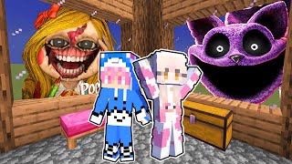 MOMON amp ATUN DI KEPUNG MS DELIGHT CATNAP DAN MONSTER LAINNYA di MINECRAFT ft BANGJBLOX [upl. by Carvey]