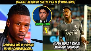 🚨¡URGENTE CAMAVINGA HABLA DE LA REACCIÓN DE VINI JR TRAS EL BALÓN DE ORO EL PSG QUIERE A VINI [upl. by Araes]