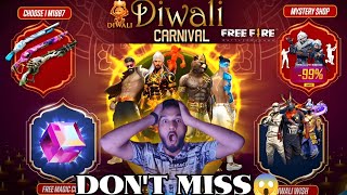 Diwali 2024 Rewards Overview🤩  Free Fire Max🔥 [upl. by Arrat]