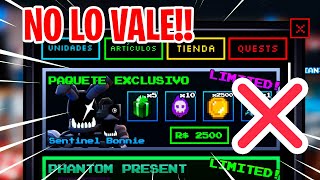 NO COMPRES a Sentinel Bonnie ANTES DE VER ESTE VÍDEO ⚠️ Five Nights TD Roblox [upl. by Enirod472]