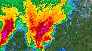 2022 Winterset IA Tornado Radar Loop [upl. by Nivrehs]