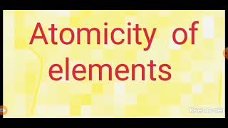 Atomicity of elementsclass7chemistry [upl. by Adiela]