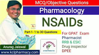 MCQ on NSAIDs Drugs Non steroidal Anti Inflammatory Drugs  Part2 Pharmacology2  Anurag Jaiswal [upl. by Swagerty850]