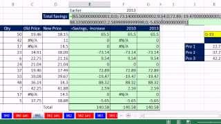 Excel Magic Trick 961 Calculate Total Savings Old Price New Price amp Quantity IFNA 2013 Function [upl. by Sherrod]