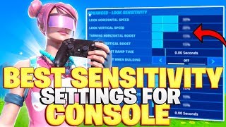 The BEST Sensitivity Settings For Console Fortnite Fortnite PS4  Xbox Settings [upl. by Rafaelle]