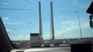 Driving over Dartford Bridge and thru Dartford Tunnel [upl. by Imoian]