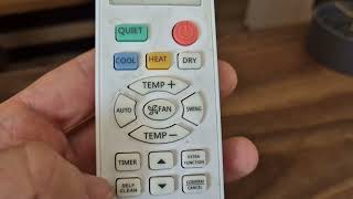 Air conditioner remote control buttons explained  basic instructions [upl. by Ainoda]