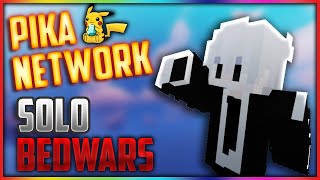 Pika Network Solo Bedwars  Clutch [upl. by Euqinitram]