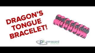 Paracord Tutorial How to Make a Dragons Tongue Bracelet [upl. by Ittocs]