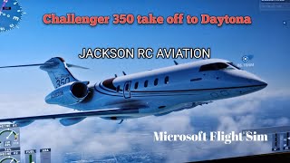 Challenger 350 Takeoff FLIGHT to Daytona jet [upl. by Ivens]