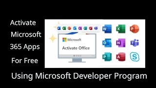 Install amp Activate Microsoft 365 for Free using Microsoft Developer Program [upl. by Benjamin]