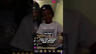 King Von Teaches His Lil Nephew How To Flex [upl. by Oj]