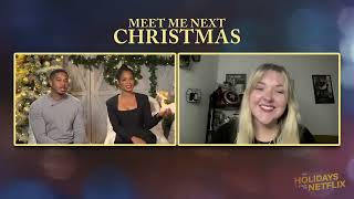 Christina Milian and Devale Ellis talk romance and Meet Me Next Christmas [upl. by Tatman]