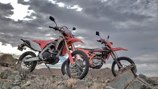 EPIC BREAKDOWN OF THE HONDA CRF450L VS THE KTM 500 EXCF [upl. by Barbara-Anne]