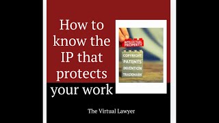 How to know the Intellectual Property Rights that protects your work  intellectualproperty [upl. by Euqinue]