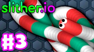 Slitherio  Gameplay Part 3  1 with No Mods TWICE [upl. by Brynne572]