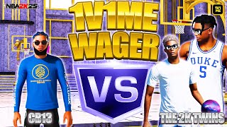 MASSIVE 1v1ME WAGER VS THE 2K TWINS 10K STAGE COMP GAMEPLAY ON NBA2K25 [upl. by Missi]