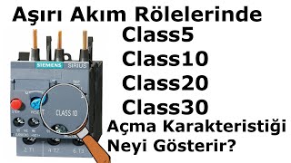 Aşırı Akım Rölelerinde Class5 Class10 Class20 ve Class30 Açma Karakteristiği Neyi Gösterir [upl. by Ayian]