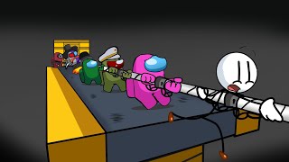 The henry Stickmin and Among us Plays Squid Game Part 3  Tug of War  Animation [upl. by Ennael830]