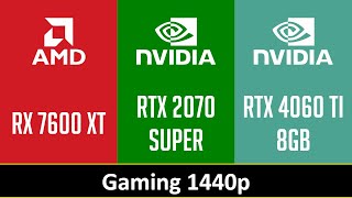 RX 7600 XT vs RTX 2070 SUPER vs RTX 4060 TI 8GB [upl. by Georgena]