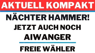 Jetzt auch noch Aiwanger der quotFreie Wählerquot Maaßen der WU kopiert Nächster Hammer [upl. by Broucek]