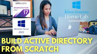 Installing Active Directory on Windows Server on Virtual Machine Home Lab Ep 1 [upl. by Aihsekin537]