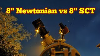 Difference Between 8 Inch Newtonian  Dobsonian And 8 Inch SchmidtCassegrain Telescopes [upl. by Anabella]