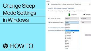 Change Sleep Mode Settings in Windows  HP Computers  HP [upl. by Beau686]