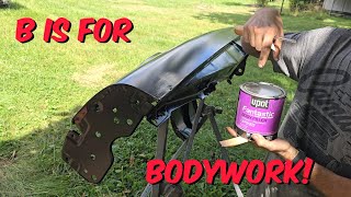 Bodywork for beginners minor dent repair using filler [upl. by Lladnor238]