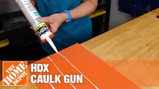 How to Use a Caulk Gun  The Home Depot [upl. by Enitsrik164]