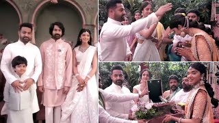 Jr NTR amp Wife Pranathi Visuals  Narne Nithiin amp Shivani Engagement  Manastars [upl. by Merrie139]