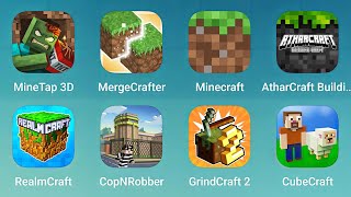 MineTap 3D MergeCrafter Minecraft Atharcraft Realmcraft CopNRobber GrindCraft 2 Cube Craft [upl. by Warring564]