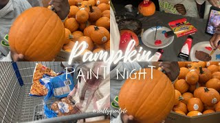 VLOGTOBER Pumpkin paint night with the kids🎃 [upl. by Lucilla]