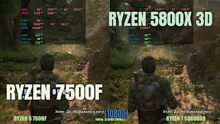 Ryzen 5800x3d vs Ryzen 7500f in 2024 [upl. by Tterb]