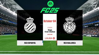 RCD ESPANYOL vs RCD MALLORCA LaLiga 2425 FC 25 Gameplay eafc25 fifa25 [upl. by Yldarb]