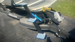 Boat Trailer Steps review from BoatEFX on a SeaArk Procat 240 w Marine Master Trailer [upl. by Mori]