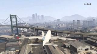 GTA 5  Jumbo Jet Gameplay  crashes [upl. by Jocko]