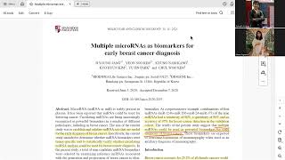 Review 1 Multiple microRNAs as biomarkers for early breast cancer diagnosis [upl. by Bully]