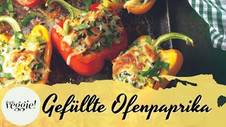 Gefüllte Ofenpaprika mit Reis und Gemüse 🍚🌶 – super cremig amp lecker – vegetarisch I slowly veggie [upl. by Attenrad222]