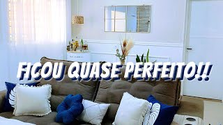 DIY FIZ UMA DECORAÇÃO LINDA PARA SALA GASTANDO POUCO SÓ QUE DEU RUIM [upl. by Pergrim212]