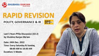 Rapid Revision  Lecture 1 Federalism  Polity Governance amp IR  Shubhra Ranjan [upl. by Sucramad264]